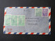 Paraguay 1957 Freimarken Staatswappen Hohe Frankatur / Treppenfrankatur Air Mail Nach Zürich. Kolonie Neuland Chaco - Paraguay