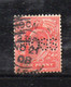 1585 490 - GRAN BRETAGNA 1902 ,  1 Penny Unificato N. 107  Usato :  PERFIN MOOS - Gebraucht