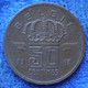 BELGIUM - 50 Centimes 1953 Flemish KM# 149.1 Baudouin I - Edelweiss Coins - Unclassified