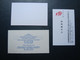 VISIT CARD ADVERTISEMENT AIRWAYS AIRLINE TICKET BOOKLET LABEL TAG LUGGAGE BUGGAGE PLANE AIRCRAFT AIRPORT - Stationery