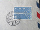 Schweiz 1957 Europa Nr. 647 EF Air Mail Luftpost Beleg Sauberer Stempel Zürich 50 Oerlikon P.P. Nach München - Storia Postale