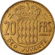 Monnaie, Monaco, Rainier III, 20 Francs, Vingt, 1950, SUP, Aluminum-Bronze - 1949-1956 Oude Frank