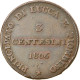 Monnaie, États Italiens, LUCCA, 3 Centesimi, 1806, Firenze, TTB, Cuivre, KM:21 - Lucca