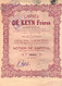 Action De Capital D'une Valeur Nominale De 500 Frcs - Peintures - Usines DE KEYN Frères S.A. - Bruxelles 1927. - Industrie