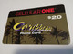 St MAARTEN  Prepaid  $10,- + $20,- CELLULAIR/ONE 2 CARDS PALMTREES          Fine Used Card  **4085** - Antilles (Netherlands)