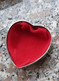 N° 1 PICCOLA SCATOLA DI PORTA PASTIGLIE O GIOIELLI - A FORMA DI CUORE - LAMINATO D'ARGENTO - - Supplies And Equipment