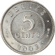 Monnaie, Belize, 5 Cents, 2003, FDC, Aluminium, KM:34a - Belize