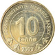 Monnaie, Turkmanistan, 10 Tenge, 2009, TTB+, Laiton, KM:98 - Turkmenistan