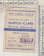 Biglietto Ticket Buillet Ingresso Grotta Azzurra Linea Lusso Napoli Capri M/N Linda - Europa