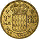 Monnaie, Monaco, Rainier III, 20 Francs, Vingt, 1950, TTB, Aluminum-Bronze - 1949-1956 Anciens Francs