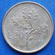 ITALY - 20 Lire 1977 R "oak Leaves" KM# 97.2 Republic - Edelweiss Coins - Otros & Sin Clasificación