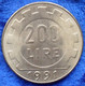 ITALY - 200 Lire 1991 R KM# 105 Republic Lira Coinage - Edelweiss Coins - Andere & Zonder Classificatie