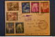 G1 VATICAN BELLE LETTRE RARE 1950 PAR AVION ROMA POUR DAKAR +T P AU VERSO AFFRANCHISSEMENT PLAISANT - Cartas & Documentos