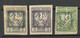 POLEN Poland 1919 Porto Postage Due Doplata, 3 Stamps * 1 Is Signed - Portomarken