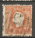 POR - Yv. N° 43A Dent 12 1/2 Papier Ordinaire (o)  80r  Orange Louis Ier  Cote 35 Euro  BE R  2 Scans - Used Stamps