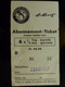 ABONNEMENT JOURNALIER / TICKET HEBDOMADAIRE : SKI _ ST MORITZ _ 1961 - Zonder Classificatie