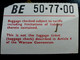 TICKET BAGAGE : BRITISH AIRWAYS _ IDENTIFICATION _ LONDRES - Baggage Etiketten