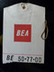 TICKET BAGAGE : BRITISH EUROPEAN AIRWAYS _ BEA - Etichette Da Viaggio E Targhette