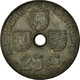 Monnaie, Belgique, 25 Centimes, 1945, TTB, Zinc, KM:132 - 25 Cent