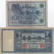Lot De 2 Billets De Reichsbanknote : 100 Mark (1908 - 1910) - 100 Mark
