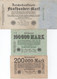 Lot De 3 Billets De Reichsbanknote : 5000 Mark (Jul 1922) + 100000 Mark (Jul 1923) + 200000 Mark (Août 1923) - Sammlungen