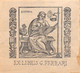 02081 "EX LIBRIS G. FERRARI - STUDIO" ANIMATO. ORIGINALE - Ex-libris