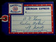 ** RARE **ETIQUETTE BAGAGE Grand Format ** AMERICAN EXPRESS - Baggage Etiketten