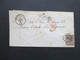 Belgien 1867 König Leopold I. Nr. 16 EF Nummernstempel 60 Und K2 Bruxelles Nach Paris PD Ank. Stp. France Midi I - 1865-1866 Linksprofil