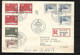 Suède Poste Maritime FDC Lettre Recommandée Stockholm Le 10/02/1958 Pour Lyon Le 14/02 N°427;428;427a;PA 8;9 Et 8a TB - Lettres & Documents