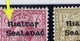 Ireland 1922 Thom Rialtas Black Ovpt On 6d 1s, Each With Variety "R Over Se" Fresh Mint Hinged. - Neufs