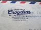 Kolumbien Colombia 1951 Firmenumschlag Compania Croydon Del Pacifico S.A. Blauer Eingangsstempel Mail Section Rubber - Kolumbien