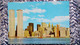 CPSM LOWER MANHATTEN NEW-YORK CITY - TWIN TOWERS OF THE WORLD TRADE CENTER - TIMBRES STAMPS US 1975 FRANKYN - World Trade Center