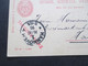 Schweiz 1895 Ganzsache Mit Bezahlter Antwort / Fragekarte Zürich 8 Nach Hannover Mit Ank. Stempel K1 Hannover 1. * V - Ganzsachen