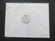 Israel 1968 Air Mail Luftpostbrief Einschreiben Qiryat Tiv'on - München Marke Vom Unterrand! Rückseitig 2 Stempel. - Brieven En Documenten