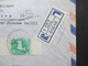 Israel 1967 Air Mail Luftpostbrief Einschreiben Haifa - München Marke Vom Rand! Rückseitig 2 Stempel. Dr. O. Robinson Ad - Storia Postale