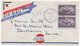 UNITED AIR LINES - 1938 US New-York Air Mail Cover To DES MOINES IOWA + Tomorrow's Mail Today LABEL - Flugzeuge