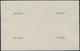 POLAND (1954) Coal Mine. Steel Mill. Lublin Castle. Ship Loading. Block Of 4 Ungummed Proofs Marked "WZOR". - Probe- Und Nachdrucke