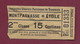 111220 - TICKET CHEMIN DE FER TRAM - Compagnie Générale Parisienne Des Tramways MONTPARNASSE ETOILE 15 C BZ45 01333 2cl - Europa