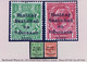 Ireland 1922 Dollard Rialtas Black Ovpt ½d And 1d Var "1022" Due To Downward Misplacement Mint Hinged, Slight Stain - Unused Stamps