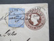 GB Kolonie Indien 1887 GA Umschlag Mit Zusatzfrankatur Delhi Via Brindisi - Weissenburg In Bayern Sea Post Office Stempe - 1858-79 Compagnia Delle Indie E Regno Della Regina