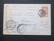 Belgien 1898 Gedruckte Ganzsache J.Justin Georges Bruxelles Nach Berlin Gesendet Dort Innerhalb Berlins Weitergeleitet - Briefkaarten 1871-1909