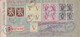 B01-237 Belgique Enveloppe Recommandé 612 Retour Contrôle Bloc De 4 X 670 672 673 + 670 + 2 X674A 07-07-1945 Bruxelles - ....-1951