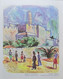 ISRAEL SHANA TOVA NEW YEAR MOUTH FOOT PAINTER ARTIST STEGMANN JUDAICA JUIF JEWISH CARD POSTCARD CARTOLINA ANSICHTSKARTE - Nouvel An