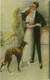 MONESTIER SIGNED  POSTCARDS SERIES N. 882 - COUPLE & DOG - 1910s (BG991) - Monestier, C.