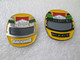 PIN'S   LOT  2  CASQUES  AYRTON  SENNA  HONDA  MARLBORO - F1