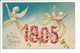 Carte  Gaufrée / Relief De Bonne Année ( 1905 / Colombe / Fleurs Roses ) - New Year