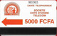 Ivory Coast - CI-Telcom - Autelca - Orange Logo CI-Telcom, With Notch, Dashed Ø, 1994, 5.000CFA, Used - Costa D'Avorio