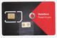 Polynésie Française/Tahiti-Vodafone/GSM/Plastifiée Rouge Et Noire 2eme Mdle - Carte à Puce Détachable Pour Tel. Portable - Polynésie Française