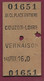 181220 - TICKET CHEMIN DE FER TRAM - 01651 3e Classe Place Entière COUZON LOIRE 42 VERNAISON 69 1.45 Prix : 16 - Europe