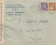 LETTRE.  15 6 1940. 1Fr. BANDE CENSURE. CONFECTIONS-TOILES JUSTIN BOSCH THUIR P.O. POUR LYON - 1921-1960: Periodo Moderno